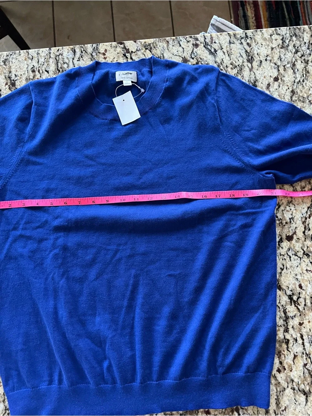 NWT J. Crew Short Sleeve Crewneck Sweater — Cobalt Blue XL